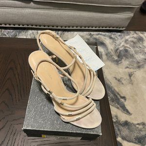 Via Spiga GENE Suede Open Peep Toe Strappy Sandals (size 9.5)